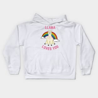 Llama Love Sweetheart Kids Hoodie